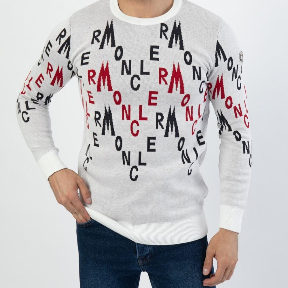 MONCLER MEN SWEATER WHITE BRAND NEW